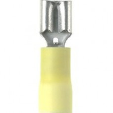 Panduit Terminal Connector - 50 Pack - 1 x Quick Disconnect - Yellow - TAA Compliance DV10-250-L