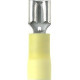 Panduit Terminal Connector - 50 Pack - 1 x Quick Disconnect - Yellow - TAA Compliance DV10-250-L