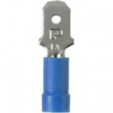 Panduit Terminal Connector - 100 Pack - 1 x Quick Disconnect - Blue - TAA Compliance DV14-250MB-C