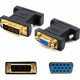 AddOn DVI-I Male to VGA Female Black Adapter - 100% compatible and guaranteed to work - TAA Compliance DVII2VGAB