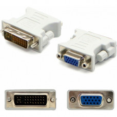 AddOn DVI-I Male to VGA Female White Adapter - 100% compatible and guaranteed to work - TAA Compliance DVII2VGAW