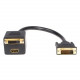 Startech.Com 1 ft DVI-D to DVI-D & HDMI Splitter Cable - M/F - 1ft - Black DVISPL1DH
