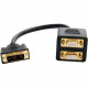 Startech.Com 1 ft DVI-I Analog to 2x VGA Video Splitter Cable - M/F - DVI-I (Single-Link) Male Video - HD-15 Female VGA - 1ft - Black - RoHS Compliance DVISPL1VV