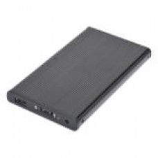 Sabrent EC-25HSU Hard Drive Enclosure - 1 x 2.5" - 9.5 mm Height Internal - Serial ATA, eSATA, USB - External EC-25HSU