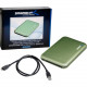 Sabrent EC-RDGN Drive Enclosure External - Green - 1 x 2.5" Bay - Serial ATA/300 - USB 3.0 - Aluminum EC-RDGN-PK20