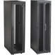 Black Box Elite Rack Cabinet - For LAN Switch, Patch Panel, Server, PDU - 45U Rack Height - Floor Standing - Black - Steel, Plexiglas, Mesh, Mesh - TAA Compliant EC45U2436TPMSMNK