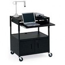 Bretford ECILS3-BK Mobile Projector Cart - Steel - Black - TAA Compliance ECILS3-BK