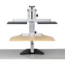 Ergo Desktop Dual Kangaroo Sit and Stand Workstation Maple Minimally Assembled - 2 x Shelf(ves) - 16.5" Height x 24" Width - Desktop - Maple ED-DK-MAP-5B