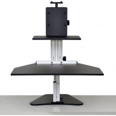 ERGO DESKTOP Kangaroo Sit and Stand Workstation Black Minimally Assembled - 15 lb Load Capacity - 1 x Shelf(ves) - 16.5" Height x 24" Width - Desktop - Solid Steel - Black ED-KA-BLK-5B