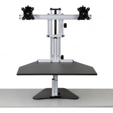 ERGO DESKTOP Kangaroo Elite Sit And Stand Workstation Black Minimally Assembled - 10 lb Load Capacity - 16.5" Height x 24" Width - Solid Steel - Black ED-KE-BLK-5B