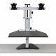 ERGO DESKTOP Kangaroo Elite Sit And Stand Workstation Black Minimally Assembled - 10 lb Load Capacity - 16.5" Height x 24" Width - Solid Steel - Black ED-KE-BLK-5B