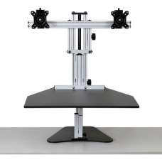 Ergo Desktop Kangaroo Elite Sit and Stand Workstation, Black, Fully Assembled - 16.5" Height x 24" Width - Desktop - Solid Steel - Black ED-KE-BLK-FA