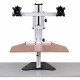 ERGO DESKTOP Kangaroo Elite Sit And Stand Workstation Cherry Minimally Assembled - 10 lb Load Capacity - 16.5" Height x 24" Width - Solid Steel - Cherry ED-KE-CHE-5B