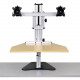 ERGO DESKTOP Kangaroo Elite Sit and Stand Workstation, Maple,Fully Assembled - 16.5" Height x 24" Width - Desktop - Solid Steel - Maple ED-KE-MAP-FA