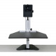 ERGO DESKTOP Kangaroo Pro Sit And Stand Workstation Black Minimally Assembled - 15 lb Load Capacity - 16.5" Height x 24" Width - Solid Steel - Black ED-KP-BLK-5B