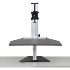 ERGO DESKTOP Wallaby Sit and Stand Workstation Black Minimally Assembled - 16.5" Height x 24" Width - Solid Steel - Black ED-WAL-BLK-5B