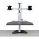 Ergo Desktop Wallaby Elite Sit & Stand Workstation Black Minimal Assemble - 16.5" Height x 24" Width - Solid Steel - Black ED-WALE-BLK-5B