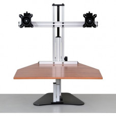 Ergo Desktop Wallaby Elite Sit & Stand Workstation Cherry Minimal Assemble - 16.5" Height x 24" Width - Solid Steel - Cherry ED-WALE-CHE-5B