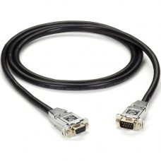 Black Box RS-232 Shielded Cable W/ Metal Hoods DB9M/F 5Ft. Black - 5 ft Serial Data Transfer Cable for Monitor, Printer - First End: 1 x DB-25 Male Serial - Second End: 1 x DB-25 Female Serial - Shielding - Black EDN12BLK-0005-MF
