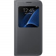 Samsung S-View Carrying Case (Flip) Smartphone - Black - Polyurethane Leather - 0.7" Height x 3" Width x 6" Depth EF-CG930PBEGUS
