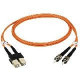 Black Box Fiber Optic Duplex Patch Cable - LC Male - SC Male - 49.21ft EFN110-015M-SCLC