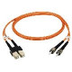 Black Box Fiber Optic Duplex Patch Cable - SC Male - SC Male - 6.56ft EFN110-002M-SCSC