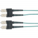 Black Box Fiber Optic Patch Network Cable - 3.28 ft Fiber Optic Network Cable for Network Device - First End: 2 x SC Male Network - Second End: 2 x SC Male Network - 10 Gbit/s - Patch Cable - 50/125 &micro;m - Aqua EFNT010-001M-SCSC