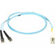 Black Box Fiber Optic Patch Network Cable - 3.28 ft Fiber Optic Network Cable for Network Device - First End: 2 x ST Male Network - Second End: 2 x LC Male Network - 10 Gbit/s - Patch Cable - 50/125 &micro;m - Aqua EFNT010-001M-STLC