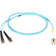 Black Box Fiber Optic Patch Network Cable - 6.56 ft Fiber Optic Network Cable for Network Device - First End: 2 x ST Male Network - Second End: 2 x LC Male Network - 10 Gbit/s - Patch Cable - 50/125 &micro;m - Aqua EFNT010-002M-STLC