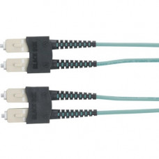 Black Box Fiber Optic Patch Network Cable - 9.84 ft Fiber Optic Network Cable for Network Device - First End: 2 x SC Male Network - Second End: 2 x SC Male Network - 10 Gbit/s - Patch Cable - 50/125 &micro;m - Aqua EFNT010-003M-SCSC