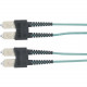 Black Box Fiber Optic Patch Network Cable - 9.84 ft Fiber Optic Network Cable for Network Device - First End: 2 x SC Male Network - Second End: 2 x SC Male Network - 10 Gbit/s - Patch Cable - 50/125 &micro;m - Aqua EFNT010-003M-SCSC
