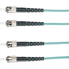 Black Box EFNT010 Fiber Optic Duplex Patch Network Cable - 16.40 ft Fiber Optic Network Cable for Network Device - First End: 2 x ST Male Network - Second End: 2 x ST Male Network - 10 Gbit/s - Patch Cable - OFNR - 50/125 &micro;m - Aqua EFNT010-005M-