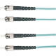 Black Box EFNT010 Fiber Optic Duplex Patch Network Cable - 32.80 ft Fiber Optic Network Cable for Network Device - First End: 2 x ST Male Network - Second End: 2 x ST Male Network - 10 Gbit/s - Patch Cable - OFNR - 50/125 &micro;m - Aqua EFNT010-010M-