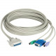Black Box KVM Cable - 3 ft KVM Cable for Switch, Hub, Monitor, Video Device, Keyboard, Mouse - First End: 2 x Mini-DIN (PS/2) Male Keyboard/Mouse, First End: 1 x HD-15 Male VGA EHN230D-0003