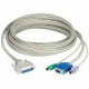 Black Box KVM Cable - 10 ft KVM Cable for Monitor, Switch, Hub, Video Device, Keyboard, Mouse - First End: 2 x Mini-DIN (PS/2) Male Keyboard/Mouse, First End: 1 x HD-15 Male VGA EHN230D-0010