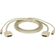 Black Box ServSwitch DVI Cable, 15-ft. (4.5-m) - 15 ft DVI/USB Video/Data Transfer Cable for Video Device - First End: 1 x DVI-I Male Digital Video, First End: 1 x USB - Second End: 1 x DVI-I Male Digital Video, Second End: 1 x USB - RoHS Compliance EHN90