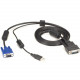 Black Box Secure KVM Switch Cable - VGA and USB to HD26, 12-ft. (3.7-m) - 12 ft KVM Cable for Computer, Server, KVM Switch - First End: 1 x HD-26 Male - Second End: 1 x Type A Male USB, Second End: 1 x 15-pin HD-15 Male VGA EHNSECURE2-0012
