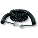 Black Box Modular Coiled Handset Cable - RJ-22 Male Phone - 6ft - Black EJ300-0006