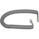 Black Box Modular Coiled Handset Cable - RJ-22 Male Phone - RJ-22 Male Phone - 12ft - Dark Gray EJ302-0012