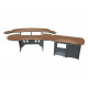 Middle Atlantic Products ELUR Desk w/2 Bay Outboard Rack, HM - 11.81 ft Table Top Width x 41.88" Table Top Depth - 36.41" Height - Honey Maple Top - Wood ELUR+D12D-HM