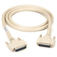 Black Box RS-232 DBL Shielded Cable W/ Metal Hood 25 Cond DB25M/M 50Ft. - 50 ft Serial Data Transfer Cable for Computer, Switch - First End: 1 x DB-25 Male Serial - Second End: 1 x DB-25 Male Serial - Shielding - 24 AWG - TAA Compliant EMN25C-0050-MM