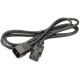 Black Box IEC 320 C13 Socket to IEC 320 C14 Plug Molded Extension Power Cord, 6-ft.(1.8-m) - For Monitor, PC - 120 V AC Voltage Rating - 10 A Current Rating - Black EPXR14
