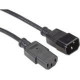 Black Box Extension Power Cord, IEC C13 to IEC C14, 2-ft. (0.6-m) - 120 V AC Voltage Rating - 10 A Current Rating - Black EPXR25