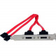 Startech.Com 2 Port SATA to eSATA Slot Plate Bracket - Serial ATA internal to external panel - 7 pin Serial ATA - 7 pin external Serial ATA - eSATA Female - RoHS Compliance ESATAPLATE2