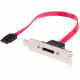 Startech.Com Low Profile SATA to eSATA Plate Adapter - Female eSATA - Male SATA - 1ft - RoHS Compliance ESATAPLT1LP