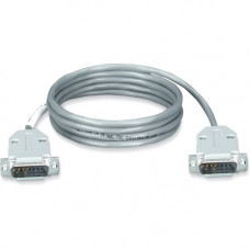Black Box T1 Cable - DB15M to DM15M, Crossed-Pinned, 25-ft. (7.6-m) - 25 ft Serial Data Transfer Cable - First End: 1 x 15-pin DB-15 Male Serial - Second End: 1 x 15-pin DB-15 Male Serial - Shielding - 24 AWG - Gray - TAA Compliant ETNMR02-0025
