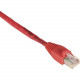 Black Box GigaBase Cat.5e UTP Patch Network Cable - 10 ft Category 5e Network Cable for Patch Panel, Wallplate, Network Device - First End: 1 x RJ-45 Male Network - Second End: 1 x RJ-45 Male Network - Patch Cable - Gold Plated Contact - CM - 24 AWG - Red
