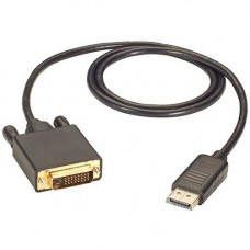 Black Box DisplayPort to DVI Cable - Male to Male, 3-ft - 3 ft DisplayPort/DVI Video Cable for Video Device, Monitor, Projector - First End: 1 x DisplayPort Male Digital Audio/Video - Second End: 1 x DVI Male Video - 1.35 GB/s - Supports up to 1920 x 1080