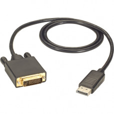 Black Box DisplayPort to DVI Cable - Male to Male, 6-ft. - 6 ft DisplayPort/DVI Video Cable for Monitor, Projector, LCD Monitor, PC, MAC, Video Device - First End: 1 x DisplayPort Male Digital Video - Second End: 1 x DVI Male Video - 1.35 GB/s EVNDPDVI-00
