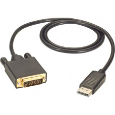 Black Box DisplayPort to DVI Cable - Male to Male, 15-ft. (4.5-m) - 15 ft DisplayPort/DVI Video Cable for Monitor, Projector, LCD Monitor, PC, MAC, Video Device - First End: 1 x DisplayPort Male Digital Video - Second End: 1 x DVI Male Video - 1.35 GB/s -